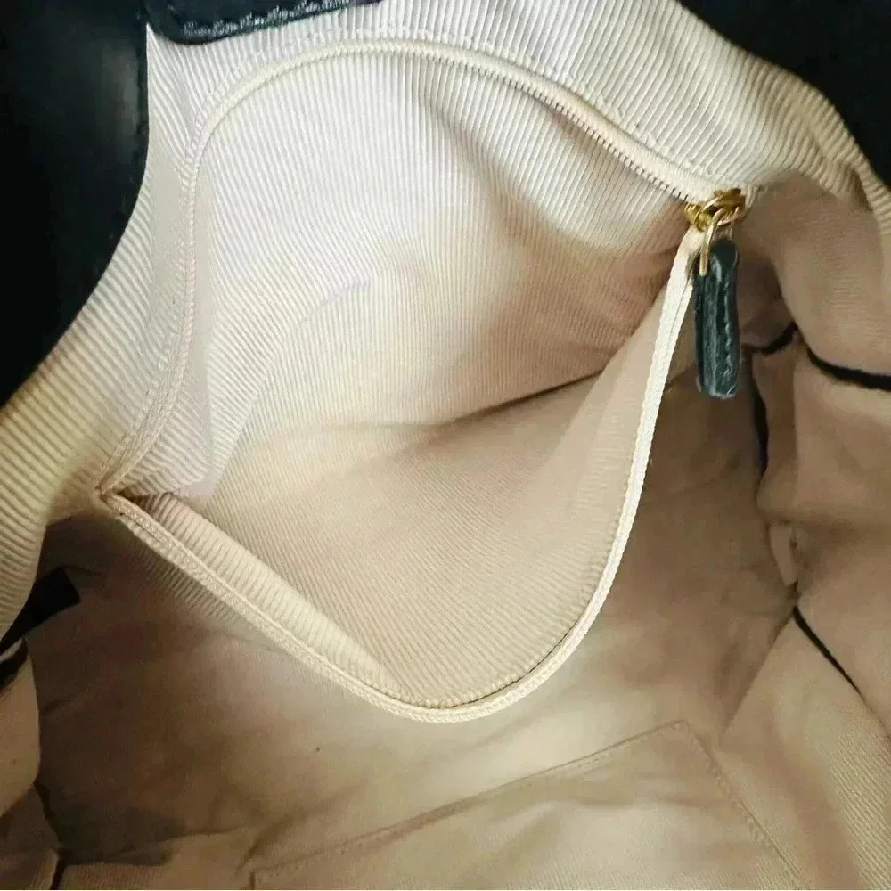 Margot New York Black Casey Leather Crossbody Tote